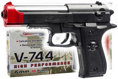 PISTOLA AIR SOFT V-744 CAL. 6 mm.